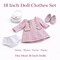 MBD Doll Clothes Tweed Dress Outfit with Purse & Shoes – Fits 18 Inch Dolls Including Kennedy and Friends – Classic Pink Bouclé Set